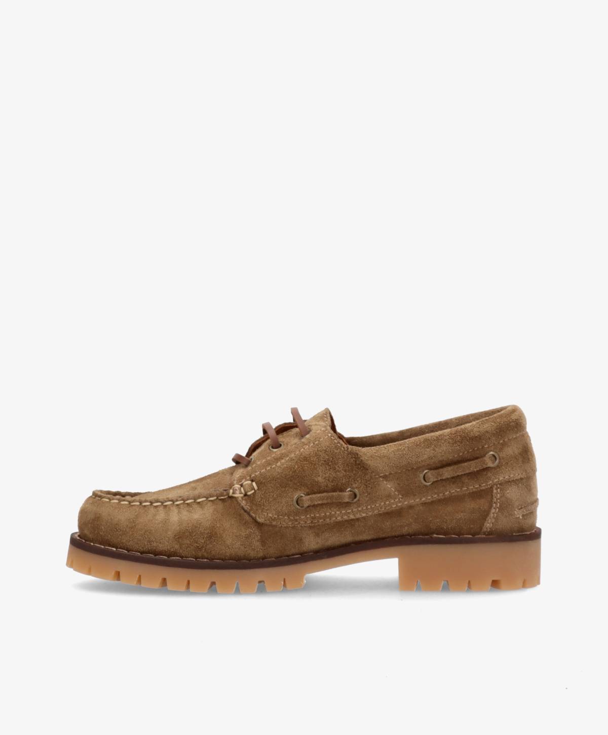 NAUTICA S - Mørk beige ruskind - Sejlersko