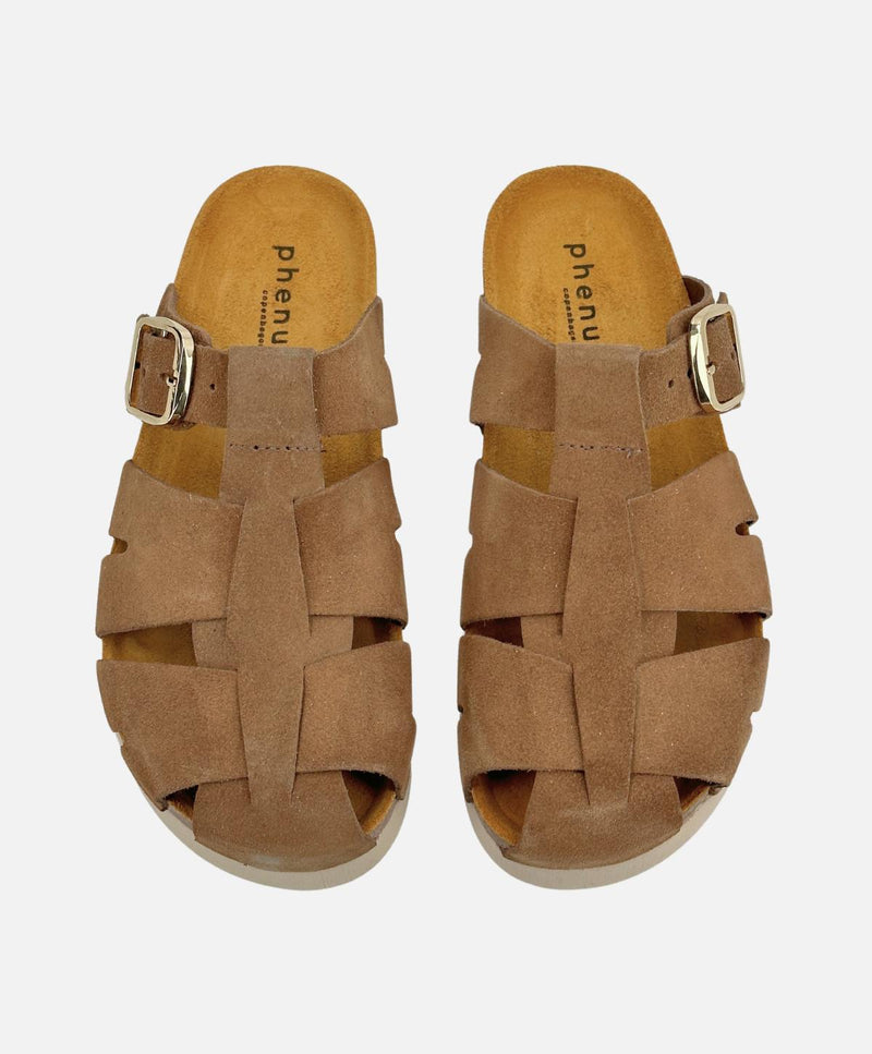 PUNCH S - Mellembrun ruskind - Sliders Dame