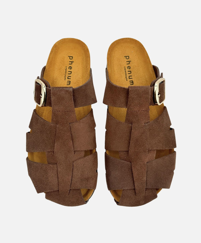 PUNCH S - Mørkebrun ruskind - Sliders Dame
