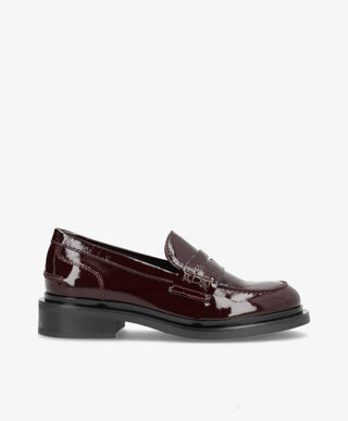 PURE P - Bordeaux lak læder - Loafers Dame