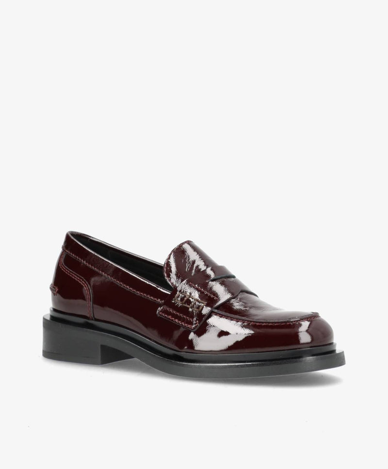 PURE P - Bordeaux lak læder - Loafers Dame