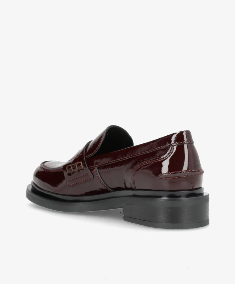 PURE P - Bordeaux lak læder - Loafers Dame