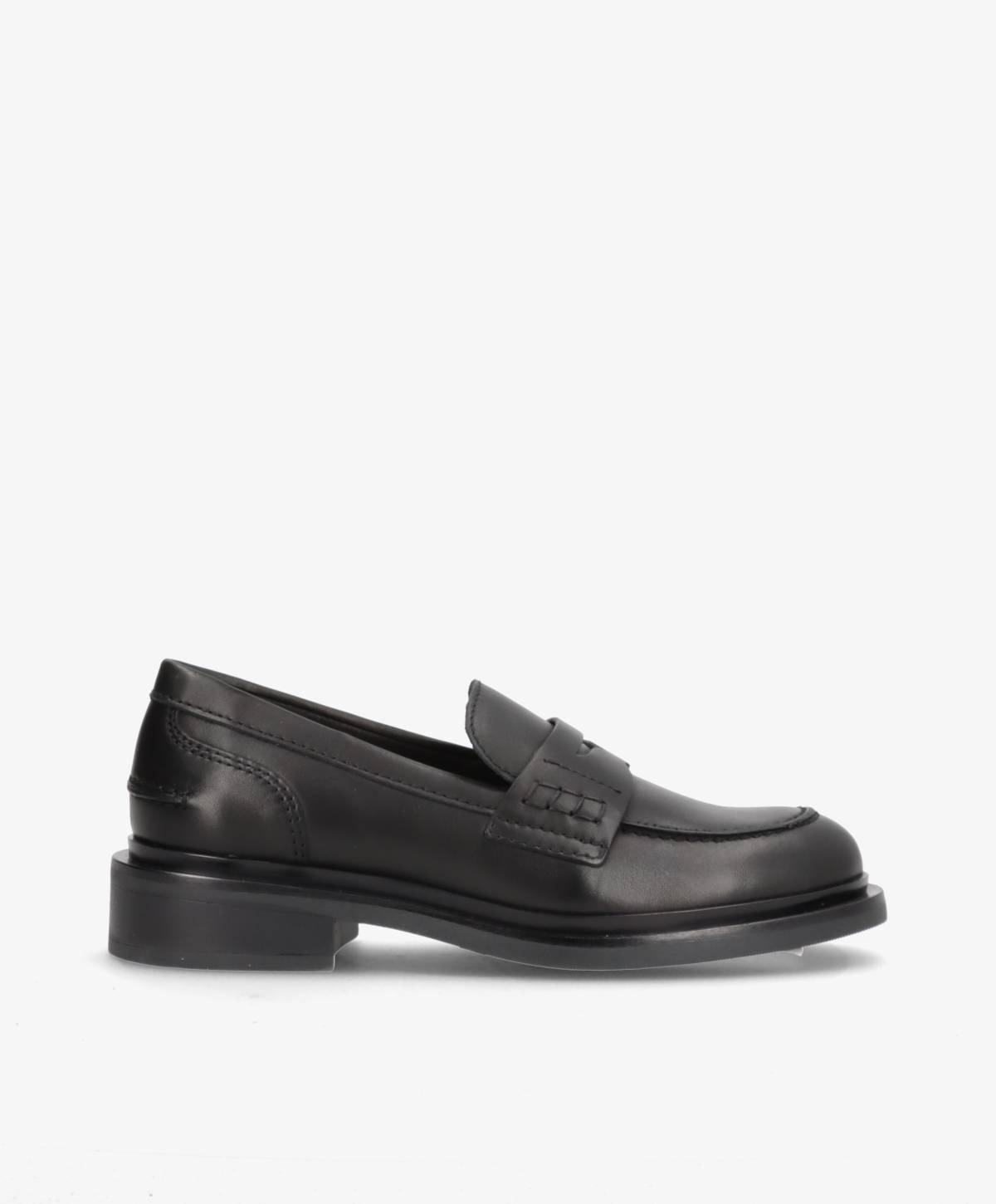 PREORDER - PURE - Sort læder - Loafers Dame