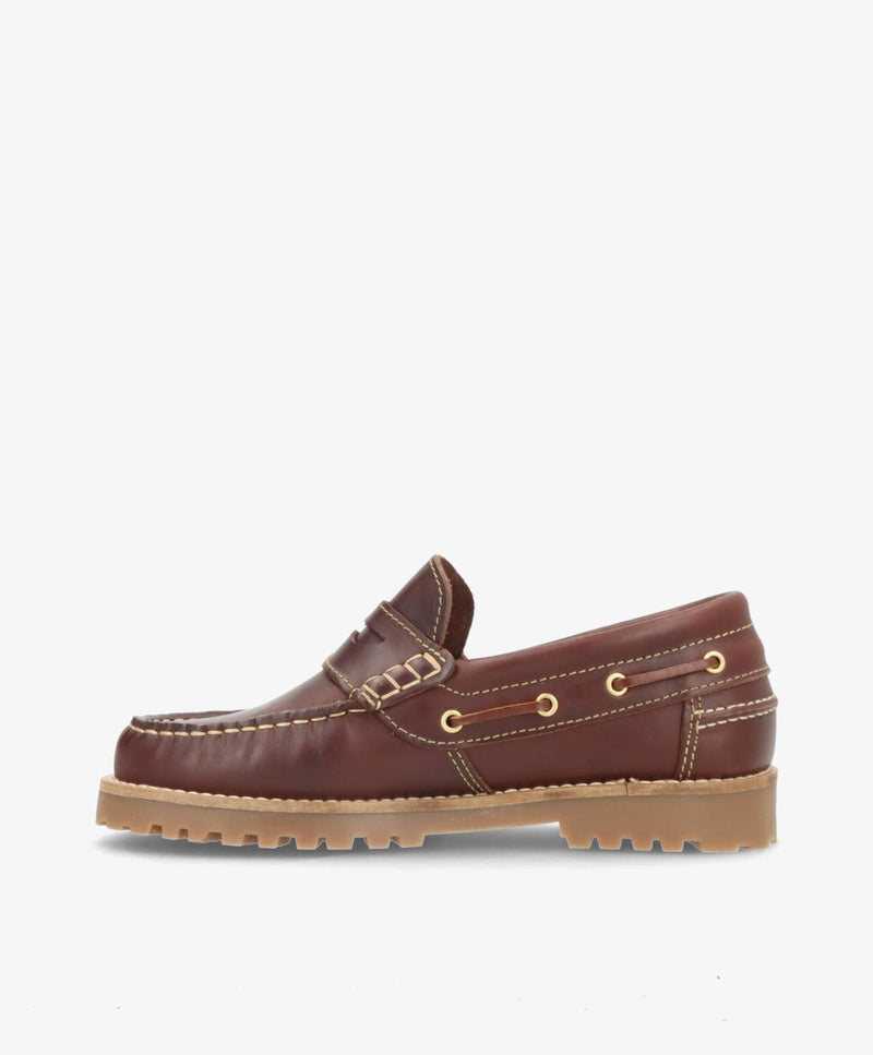 RUDDER L - Brun læder - Loafers Dame Sejler