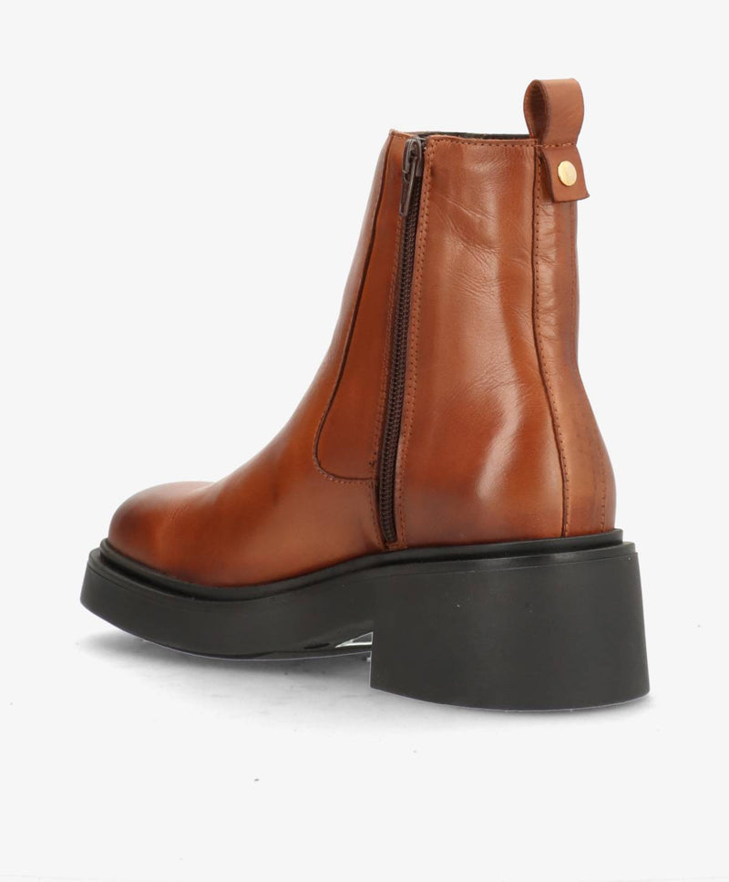 PREORDER - SADDLE - Brun læder - Chelsea støvler Dame