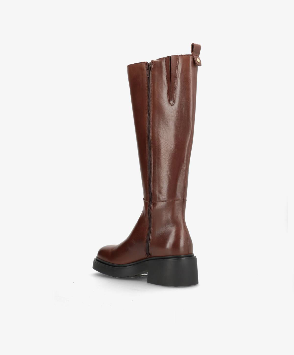 PREORDER - SADDLE LONG - Mørkebrun læder - Lange støvler Dame