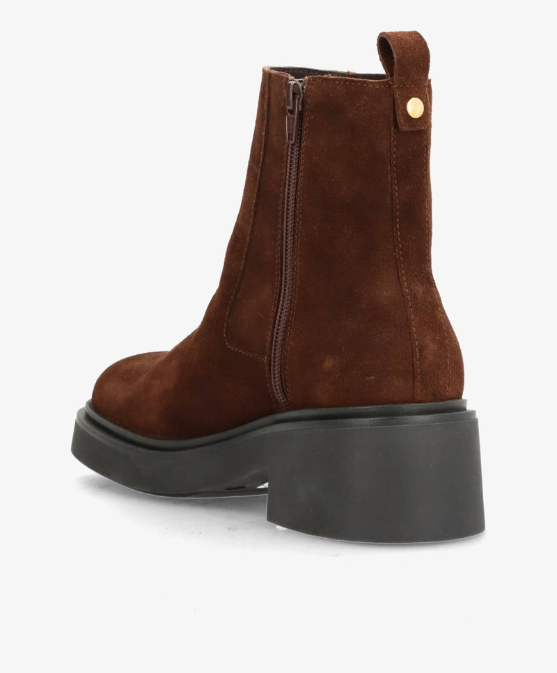 PREORDER - SADDLE S - Mørkebrun ruskind - Chelsea støvler Dame