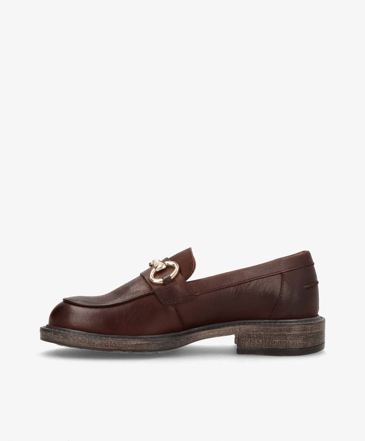 SANDRA - Mørkebrun læder - Loafers Dame