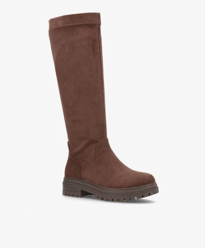 GILIA - Brun Vegan - lang støvle - Dame