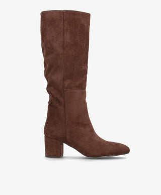 CASSIA - Brun Vegan ruskind- lang støvle - Dame