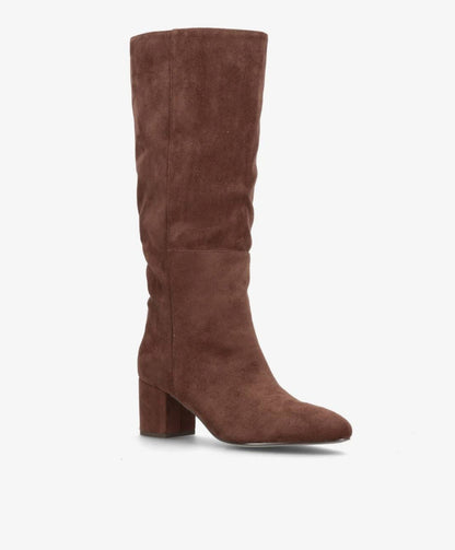 CASSIA - Brun Vegan ruskind- lang støvle - Dame