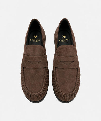 WHISPER S - Mørkebrun ruskind - Loafers Dame