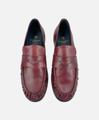 WHISPER - Vinrød blødt læder - Loafers Dame