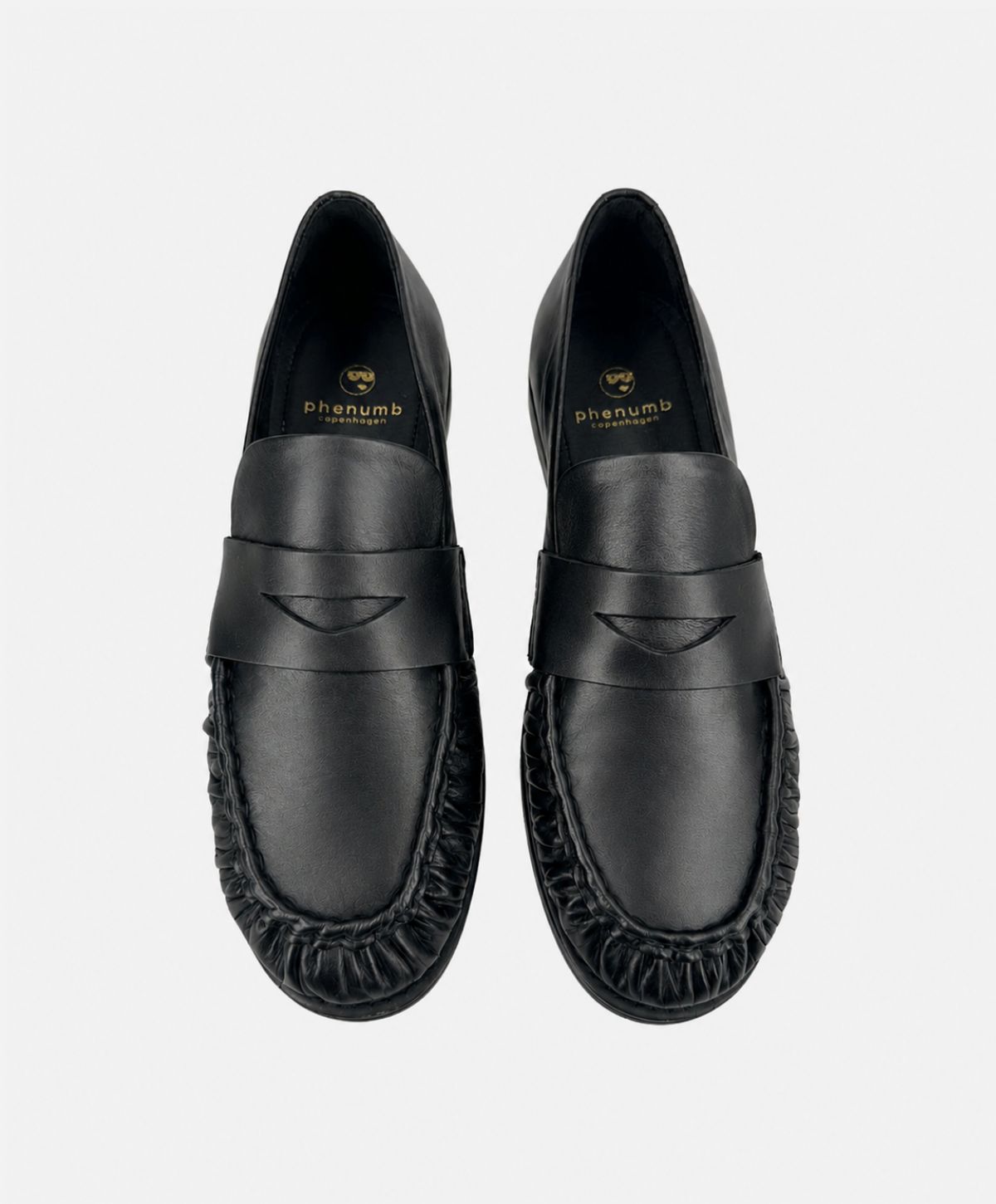 WHISPER - Sort blødt læder - Loafers Dame