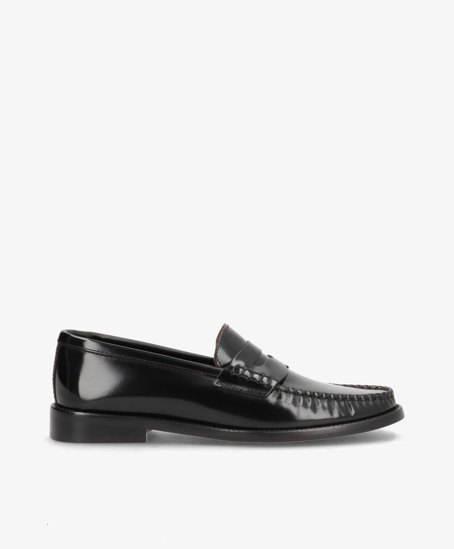 YORK P - Dame loafer - Sort Polido læder