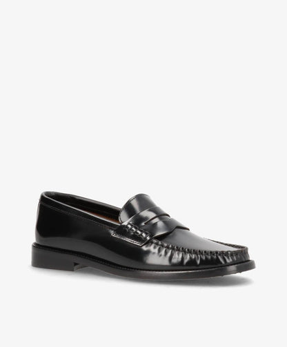 YORK P - Dame loafer - Sort Polido læder