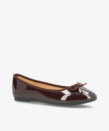ROME - Ballerina - Brun Lak - Dame