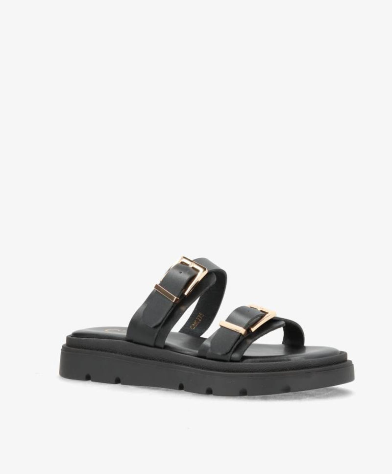 SANNA - 9275 - Sort - Sandal - Dame