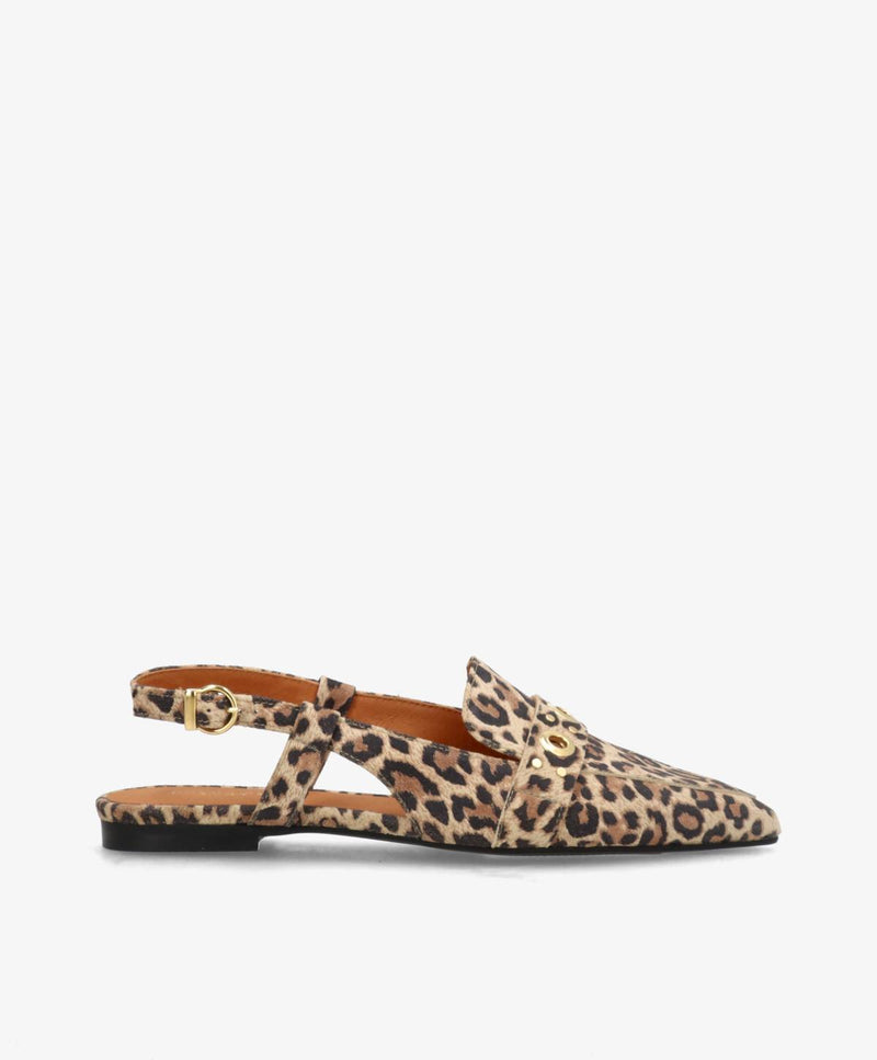 ABOVE S - Leopard ruskind - Slingback sko Dame