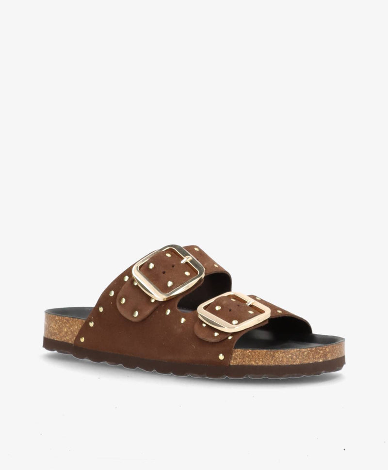 BRAVE S - Mørkebrun ruskind - Sliders Dame