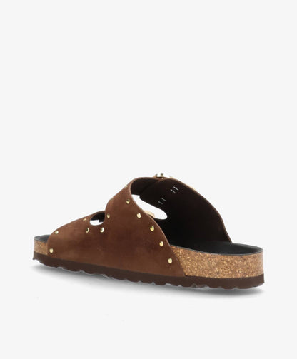 BRAVE S - Mørkebrun ruskind - Sliders Dame