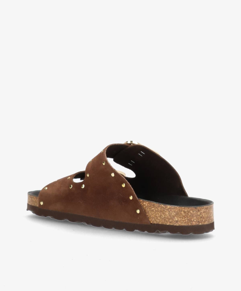 BRAVE S - Mørkebrun ruskind - Sliders Dame