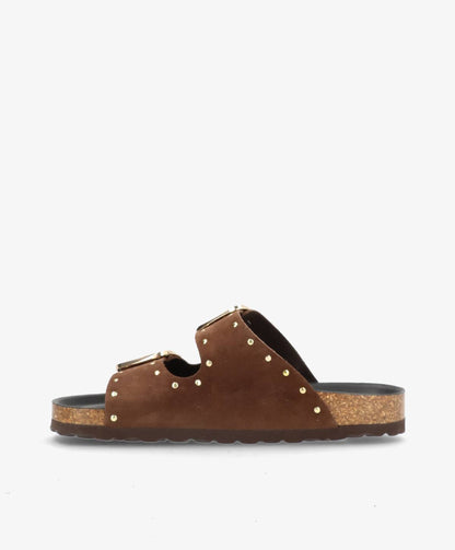 BRAVE S - Mørkebrun ruskind - Sliders Dame