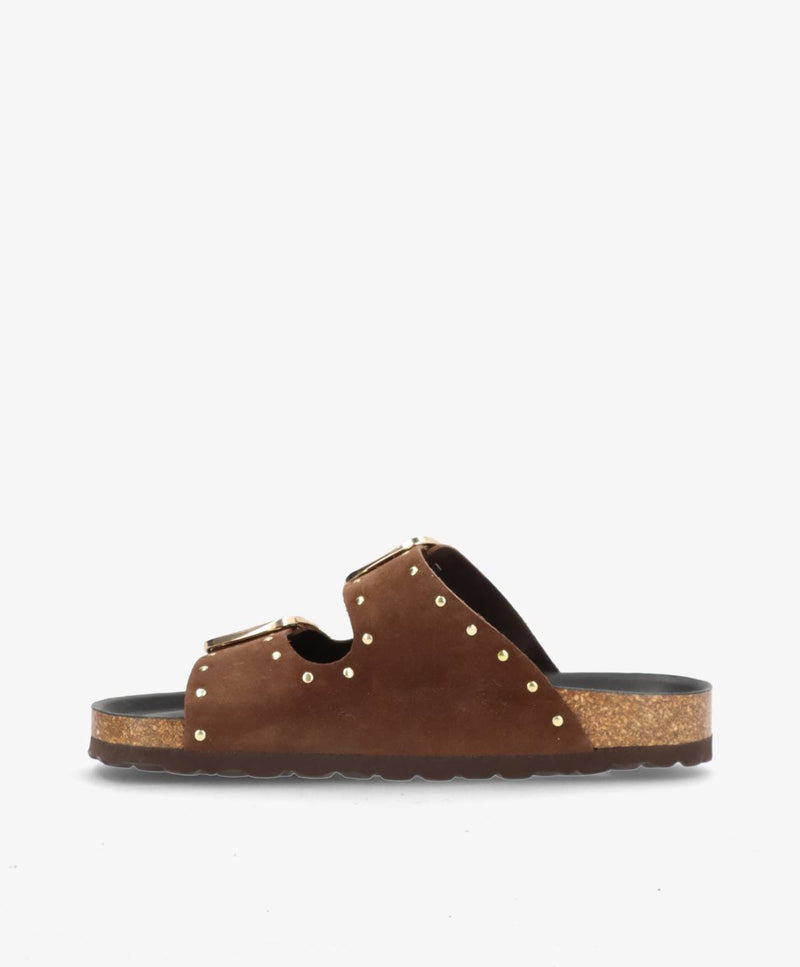 BRAVE S - Mørkebrun ruskind - Sliders Dame