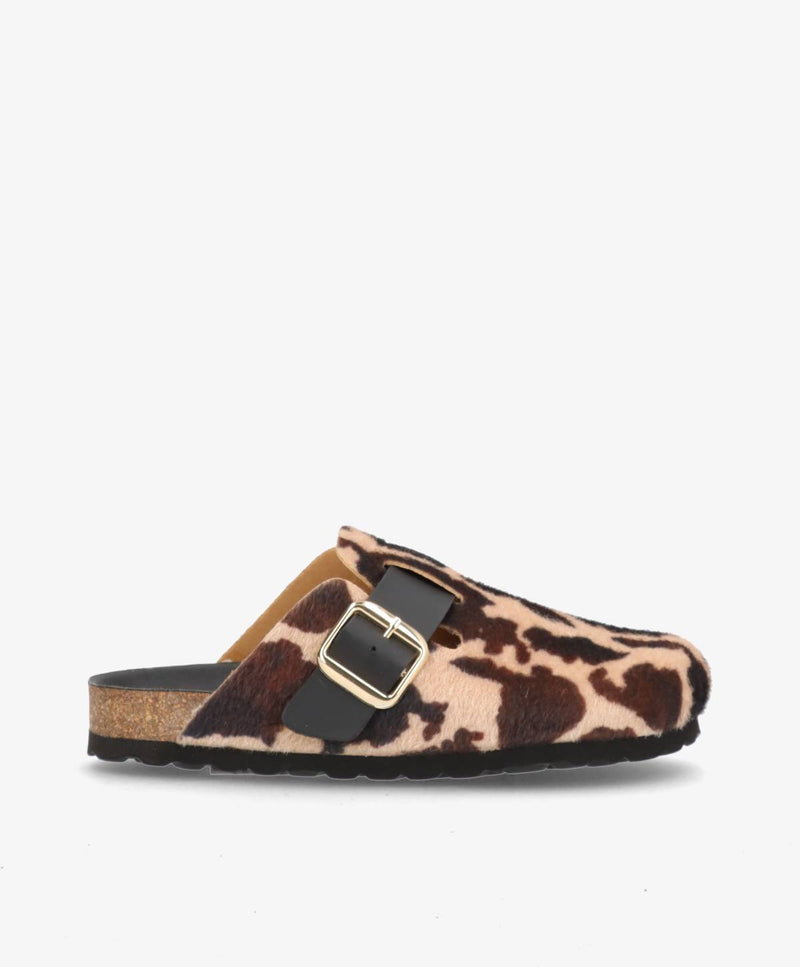 CEDAR Ve - Cow brun velour - Sliders Dame