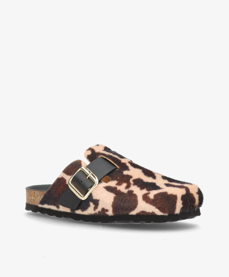 CEDAR Ve - Cow brun velour - Sliders Dame