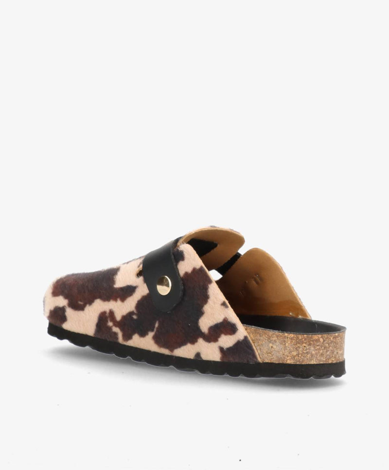 CEDAR Ve - Cow brun velour - Sliders Dame