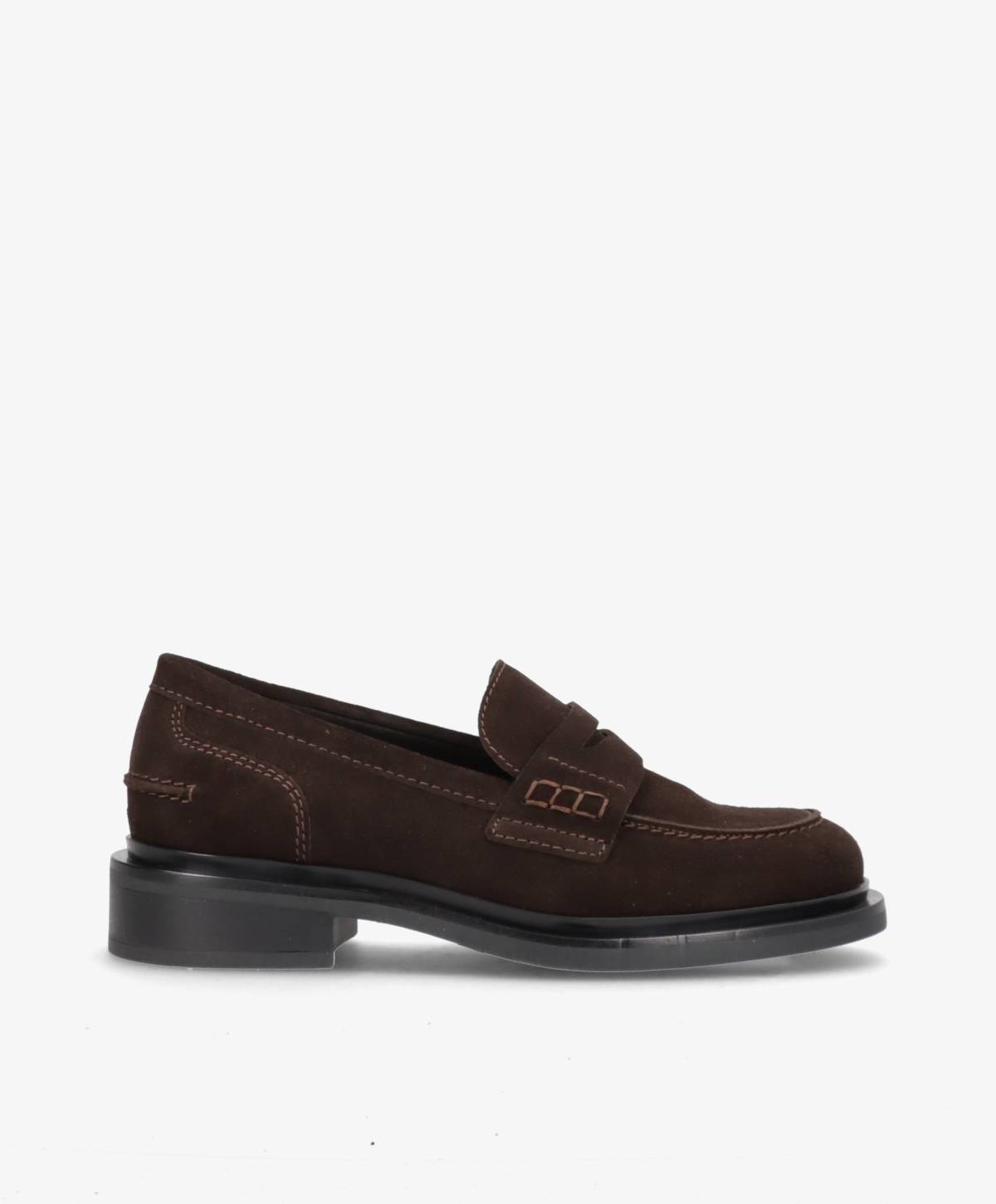 PURE S - Mørkebrun ruskind - Loafers Dame