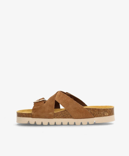 CROSS S - Beige ruskind - Sliders Dame