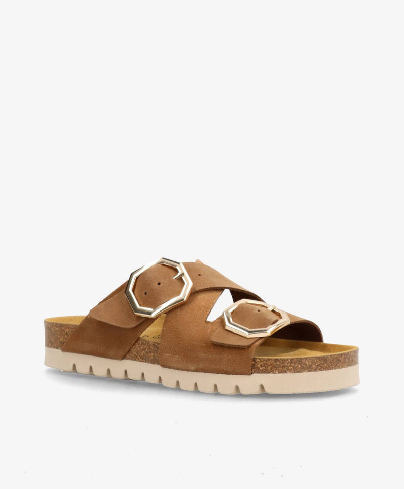 CROSS S - Beige ruskind - Sliders Dame