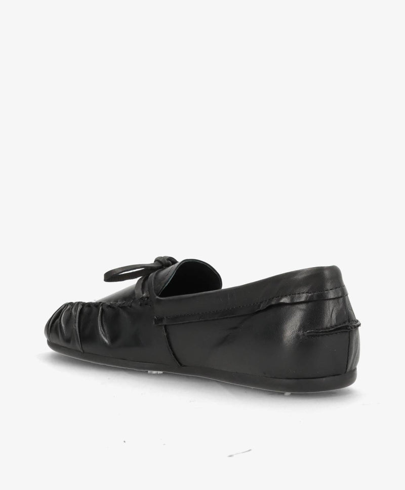 FEATHER - Sort læder - Loafers Dame