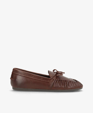 FEATHER - Mørkebrun læder - Loafers Dame
