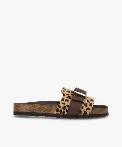 KNOCK Ve - Leopard velour - Sliders Dame