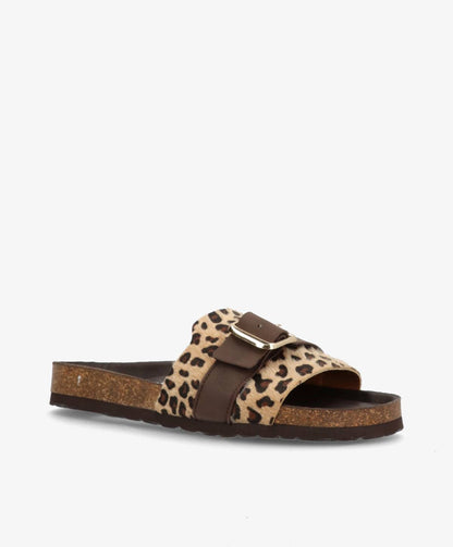 KNOCK Ve - Leopard velour - Sliders Dame