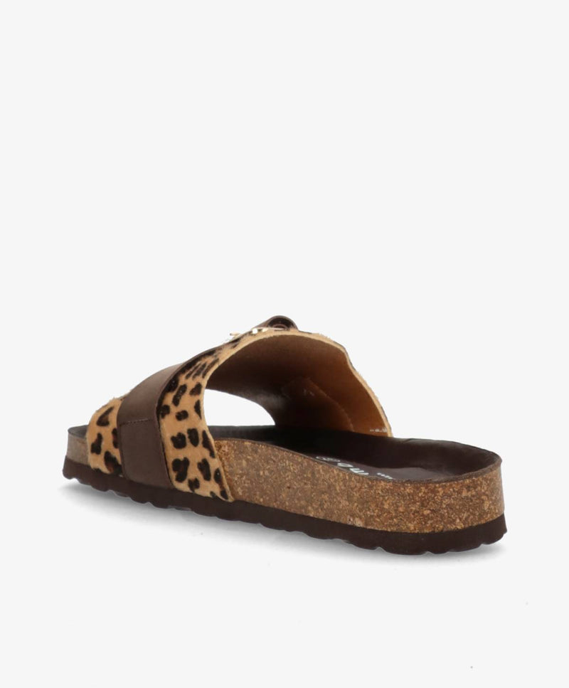 KNOCK Ve - Leopard velour - Sliders Dame