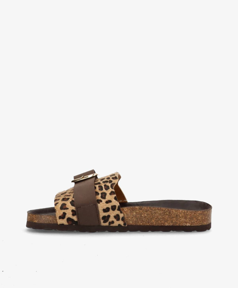 KNOCK Ve - Leopard velour - Sliders Dame