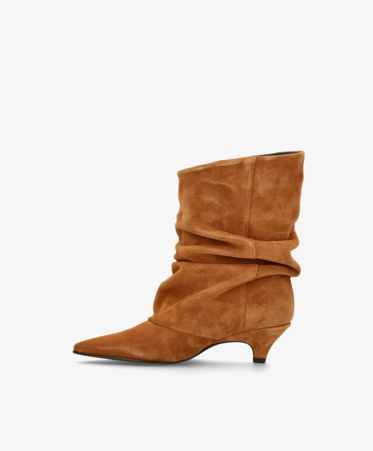 KNOCK OUT S - Cognac Ruskind - Støvle med hæl - Dame