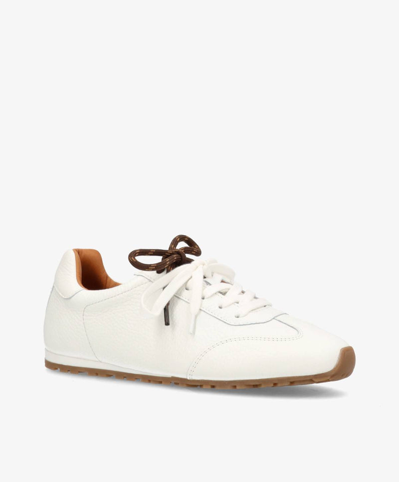 LEVEL F - Hvid læder med struktur - Sneakers low Dame