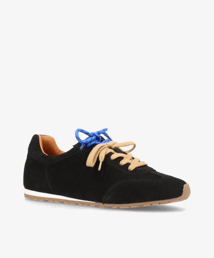 LEVEL S - Sort ruskind - Sneakers low Dame