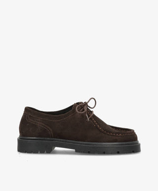 Preorder - lev. uge 36 - MONROE LACE S - Mørkebrun Ruskind - Snøresko - Dame