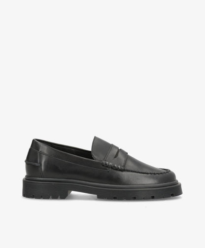 Preorder - lev. uge 39 - MONROE - Sort Læder - Loafers - Dame
