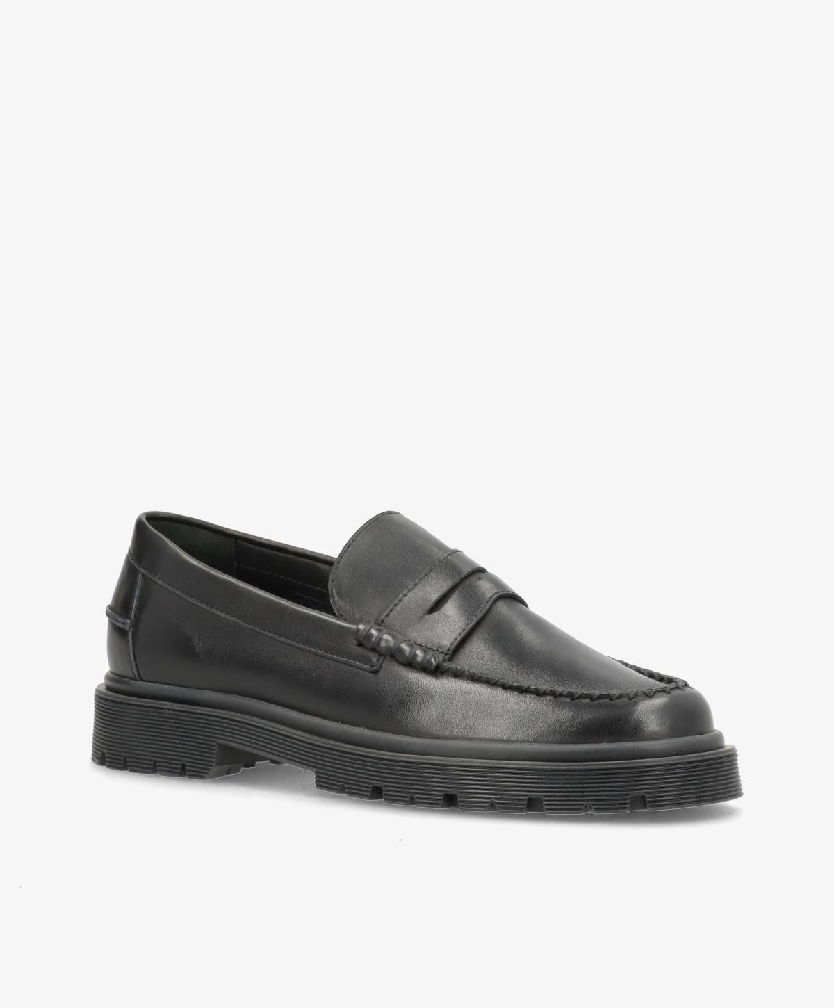 Preorder - lev. uge 39 - MONROE - Sort Læder - Loafers - Dame
