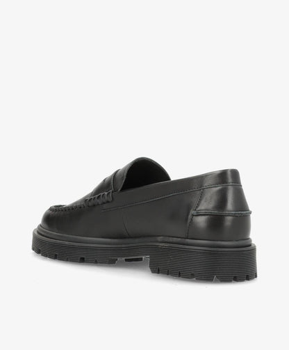Preorder - lev. uge 39 - MONROE - Sort Læder - Loafers - Dame