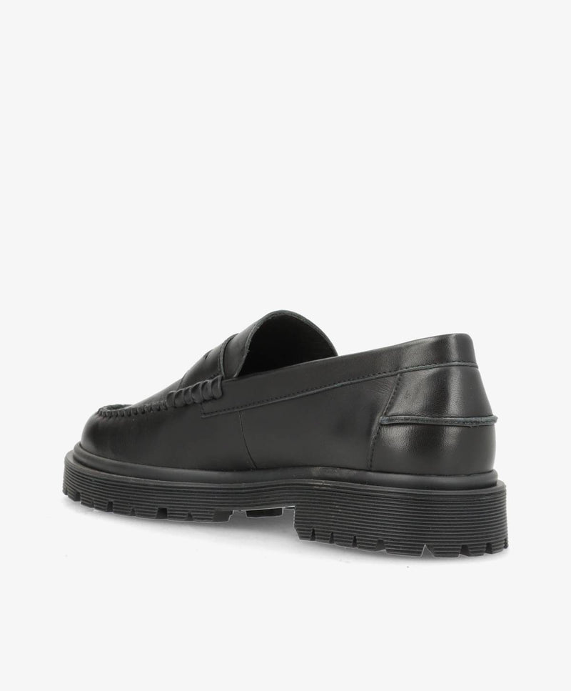 Preorder - lev. uge 36 - MONROE - Sort Læder - Loafers - Dame