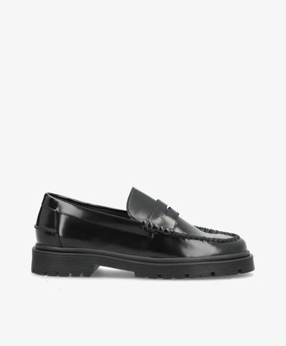 Preorder - lev. uge 36 - MONROE P - Sort Polido læder - Loafers - Dame