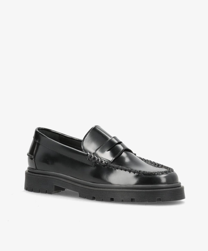 Preorder - lev. uge 36 - MONROE P - Sort Polido læder - Loafers - Dame